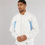 Lacoste Mens Loose Fit Zip Up Sweatshirt Flour/White-Brasilia-Argentine Blue