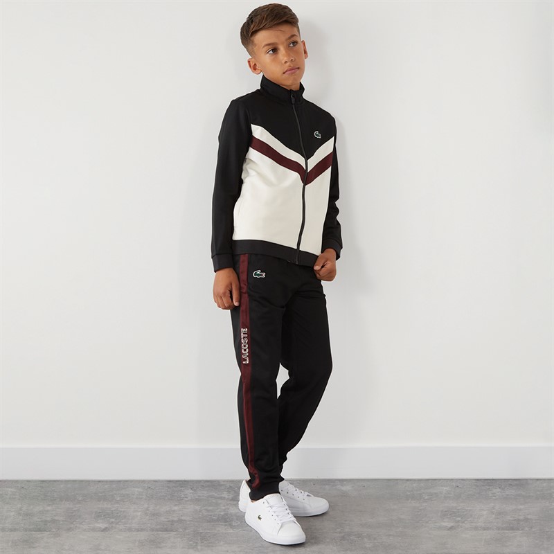 Lacoste Boys Tracksuit Black/Lapland-Expresso - Size 14Y