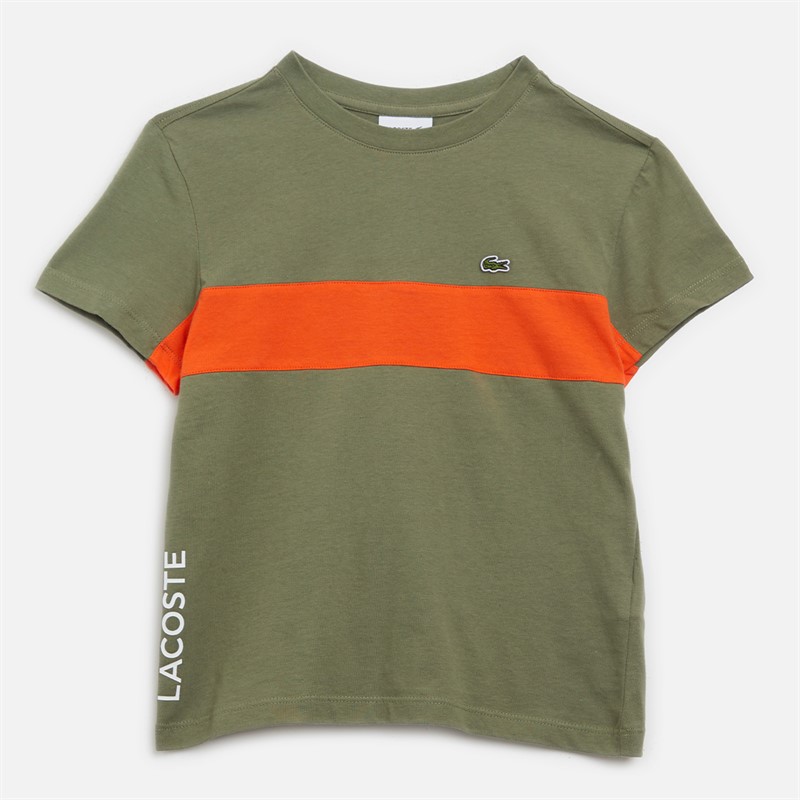 Lacoste Kids T-Shirt Khaki/Buoy - Size 5Y