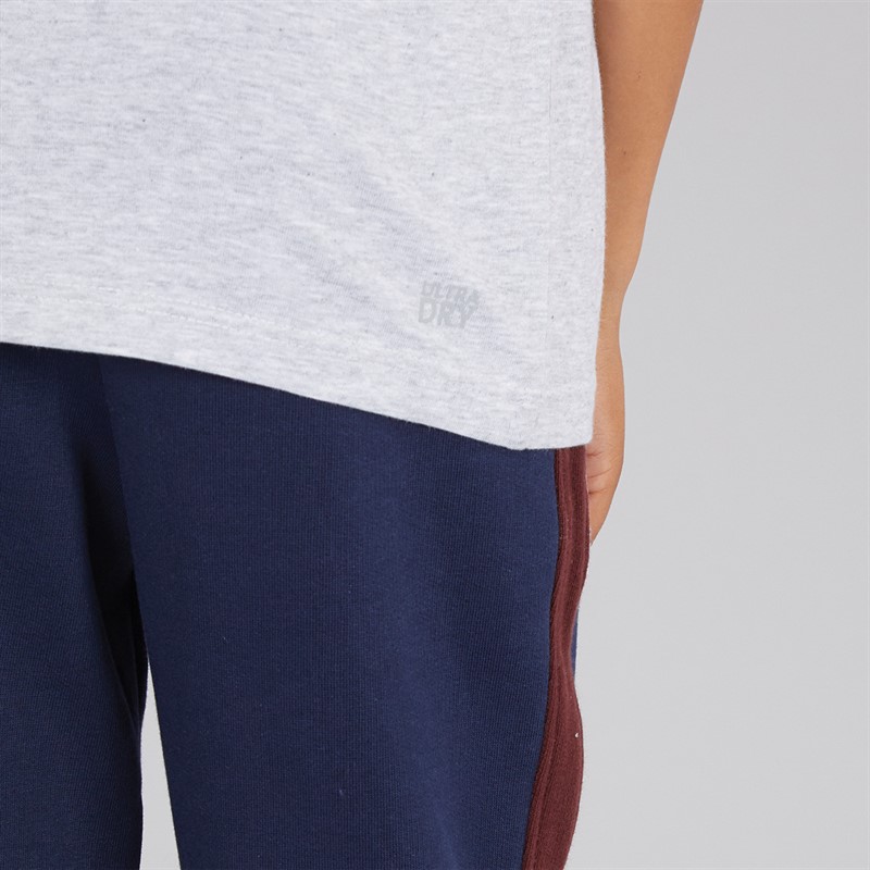 Lacoste Boys T-Shirt Silver Chine/Navy Blue