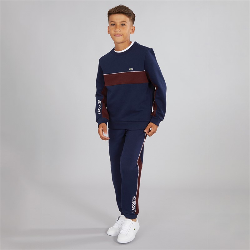 Lacoste Boys Sweatshirts Navy Blue/Expresso