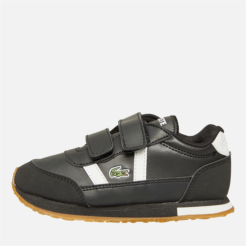 Lacoste Boys Partner Trainers Black/White - Size 7K
