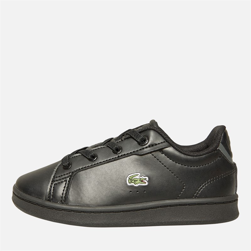 Lacoste Boys Carnaby Pro Trainers Black/Black - Size 7.5K