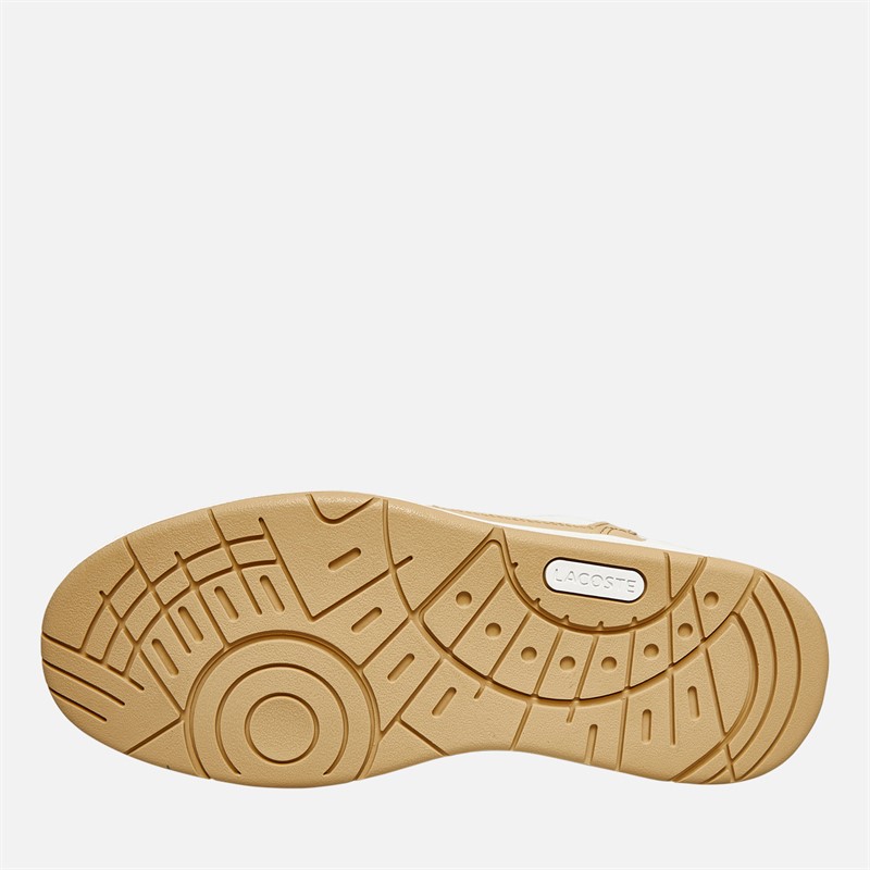 Lacoste Womens T-Clip Trainers White/Light Brown