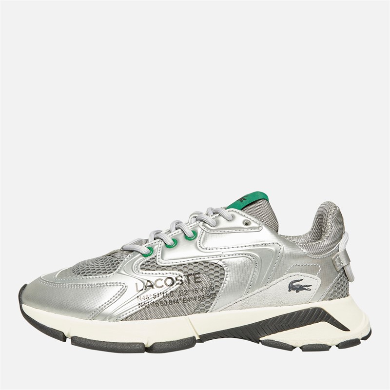 Lacoste Mens L003 Neo Trainers Grey/Silver - Size 11