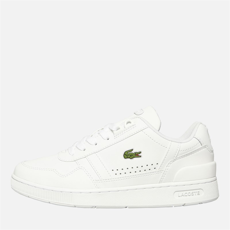 Lacoste Womens T-Clip Trainers White/White - Size 7.5