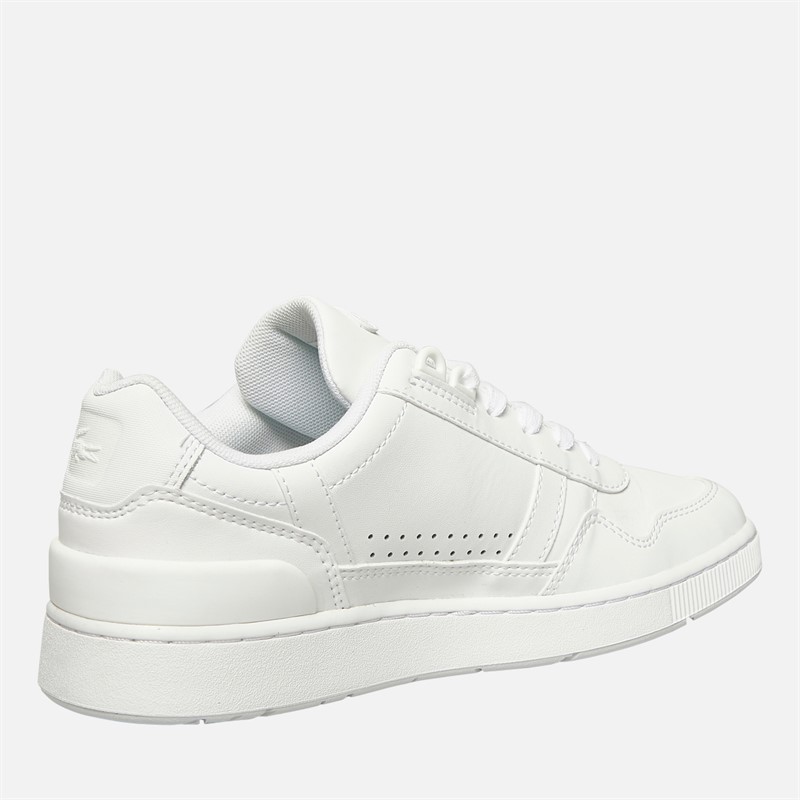 Lacoste Womens T-Clip Trainers White/White