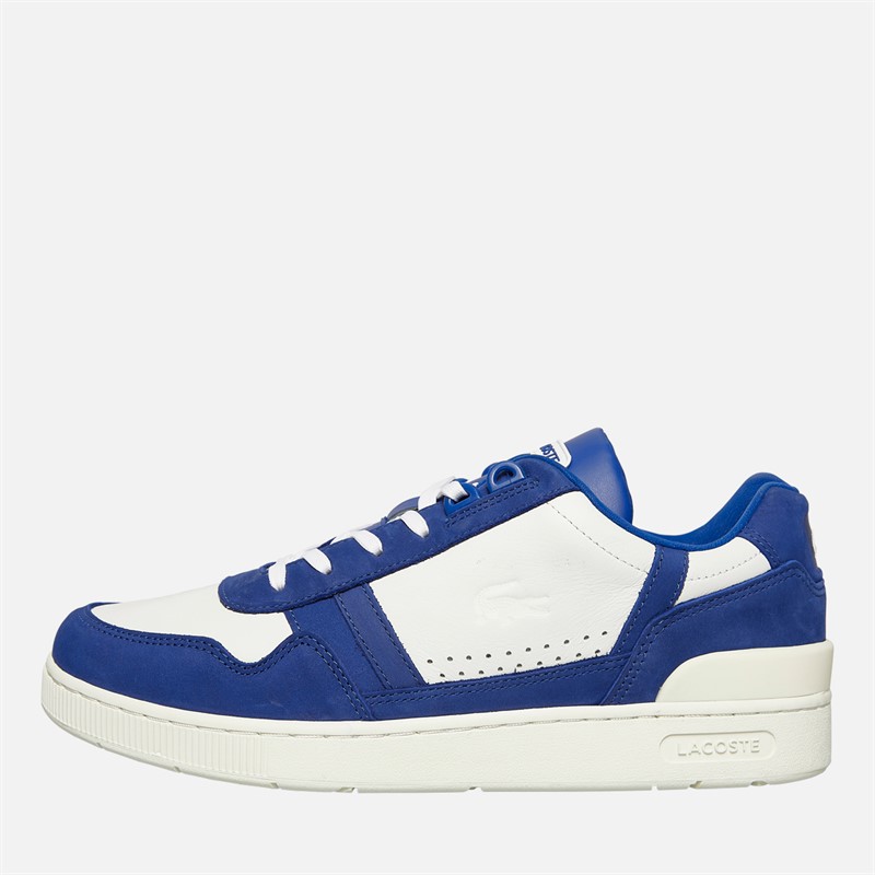 Lacoste Mens T-Clip Trainers White/Blue