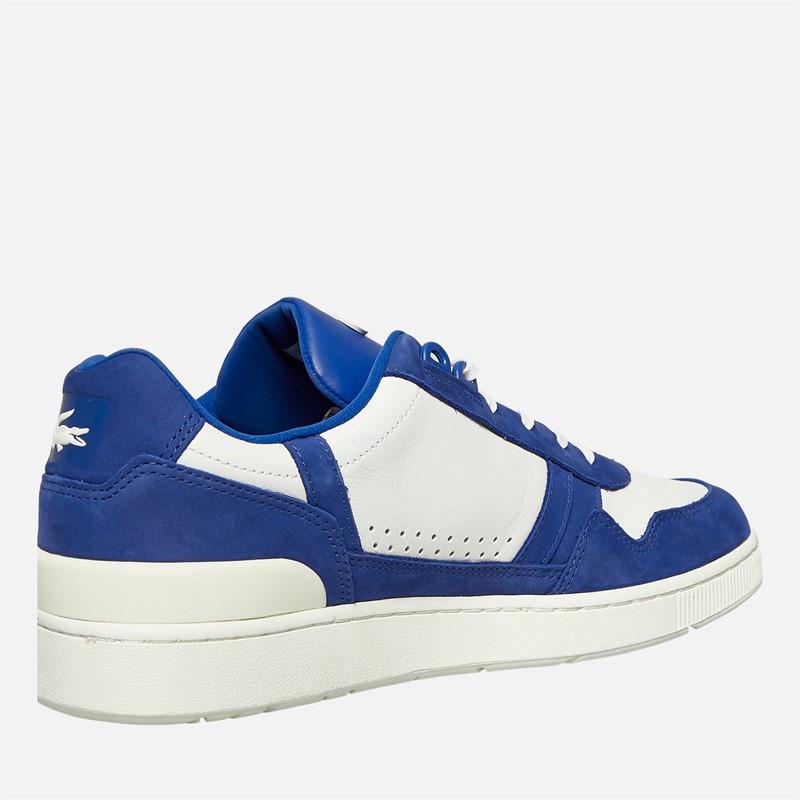 Lacoste Mens T-Clip Trainers White/Blue