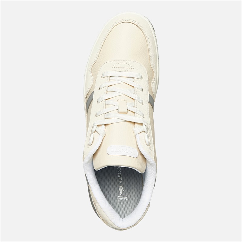 Lacoste Mens T-Clip Trainers Off White/Grey