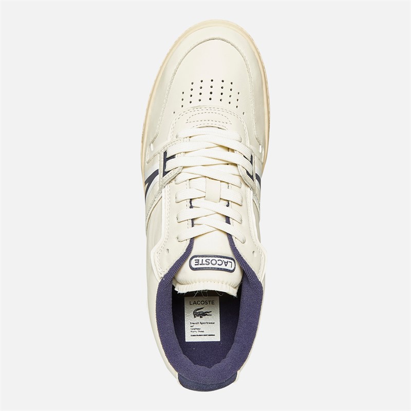 Lacoste Mens L001 Trainers White/Navy