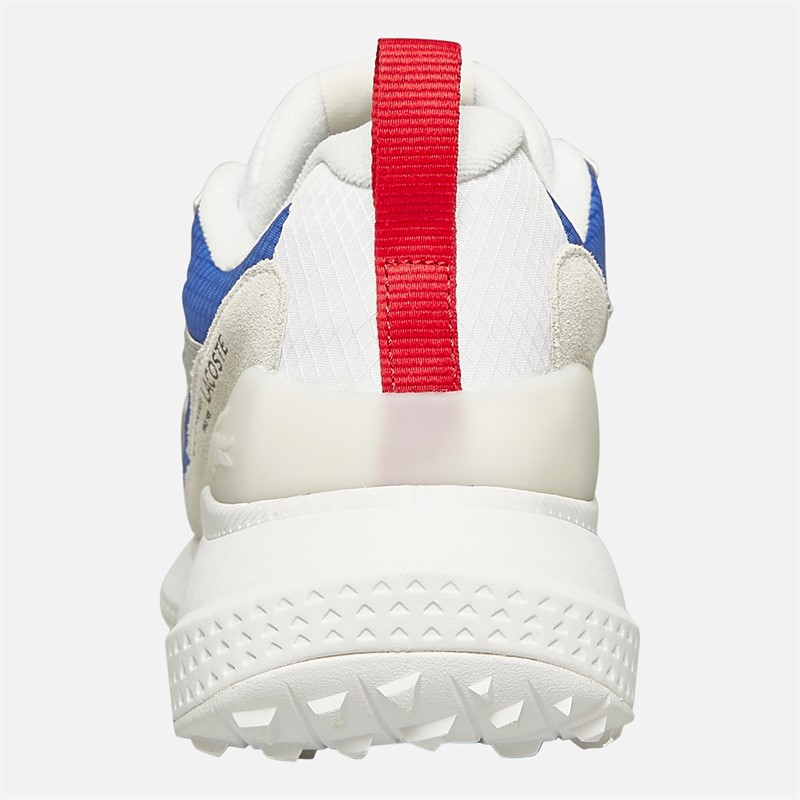 Lacoste Mens L003 Evo Trainers White/Red/Blue