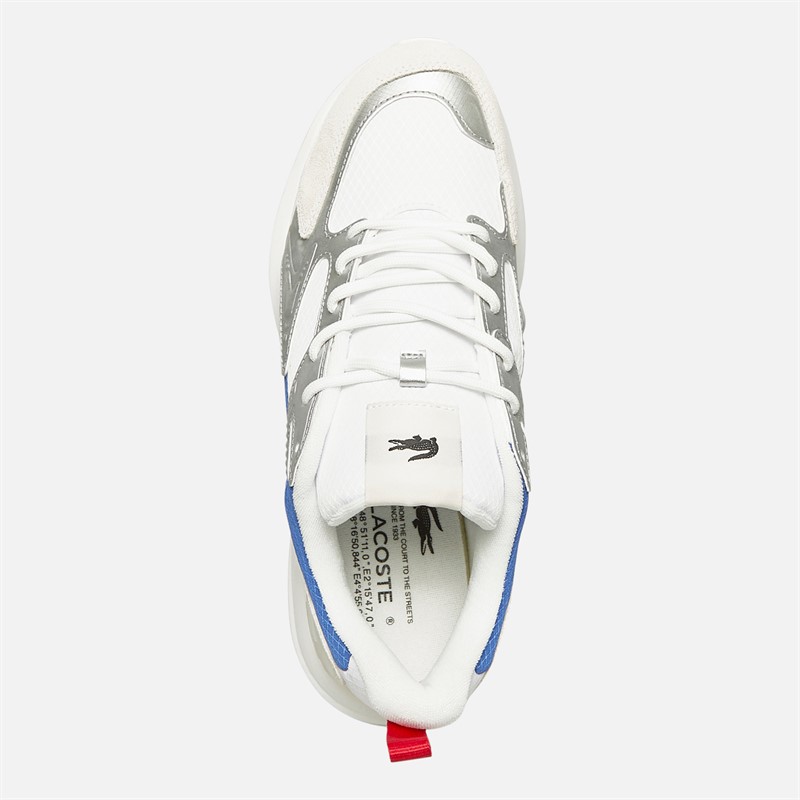 Lacoste Mens L003 Evo Trainers White/Red/Blue