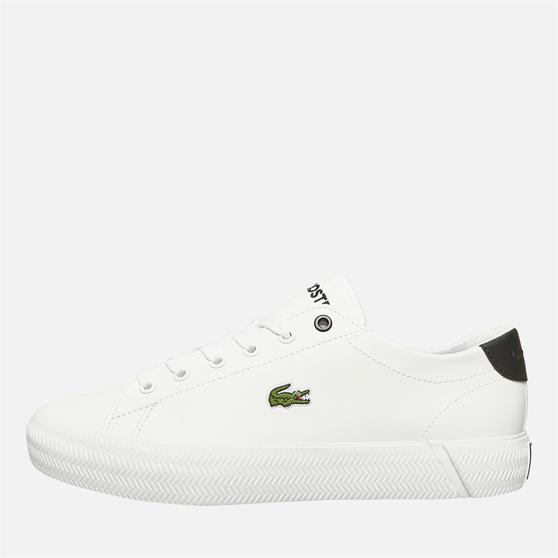 Lacoste Boys Gripshot Trainers White/Black - Size 5.5
