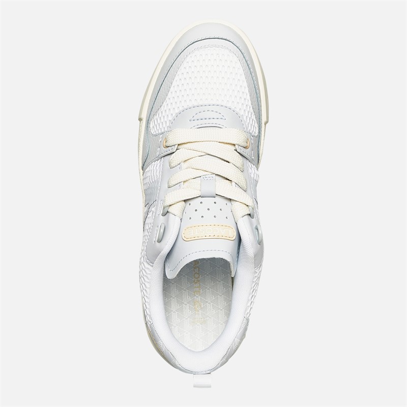 Lacoste Womens L002 Trainers White/Light Turquoise