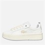 Lacoste Womens Carnaby Platform Trainers White/Light Turquoise