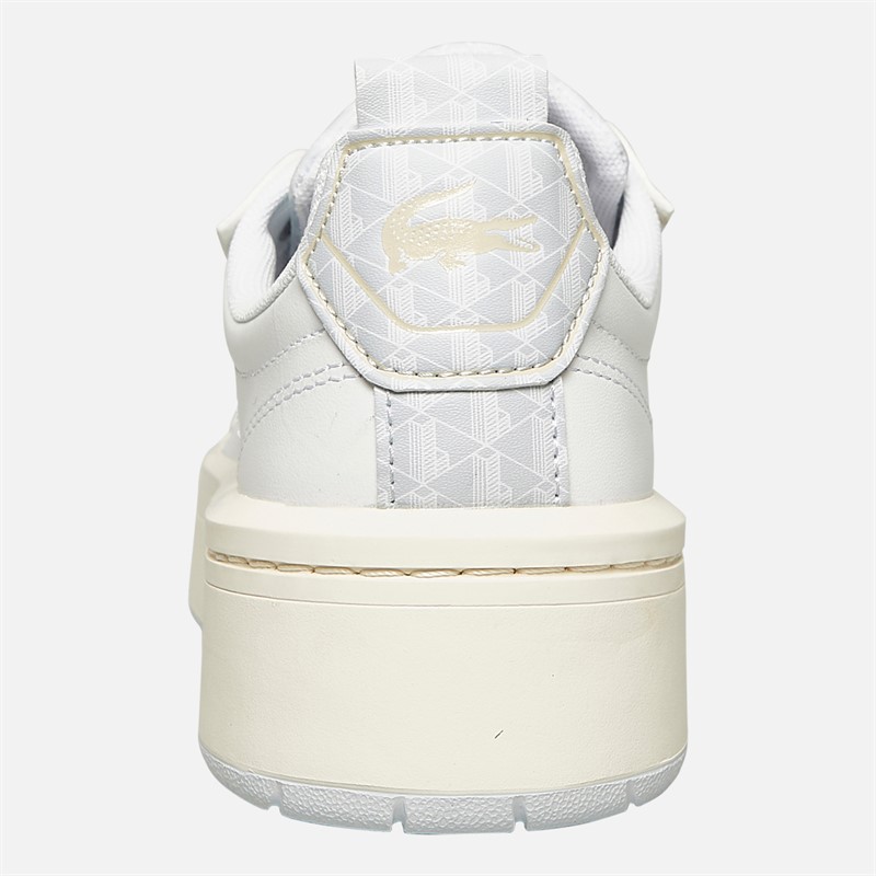 Lacoste Womens Carnaby Platform Trainers White/Light Turquoise