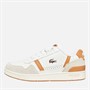 Lacoste Mens T-Clip Trainers White/Light Brown