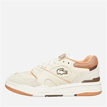 Lacoste Mens Lineshot Trainers Off White/Light Brown