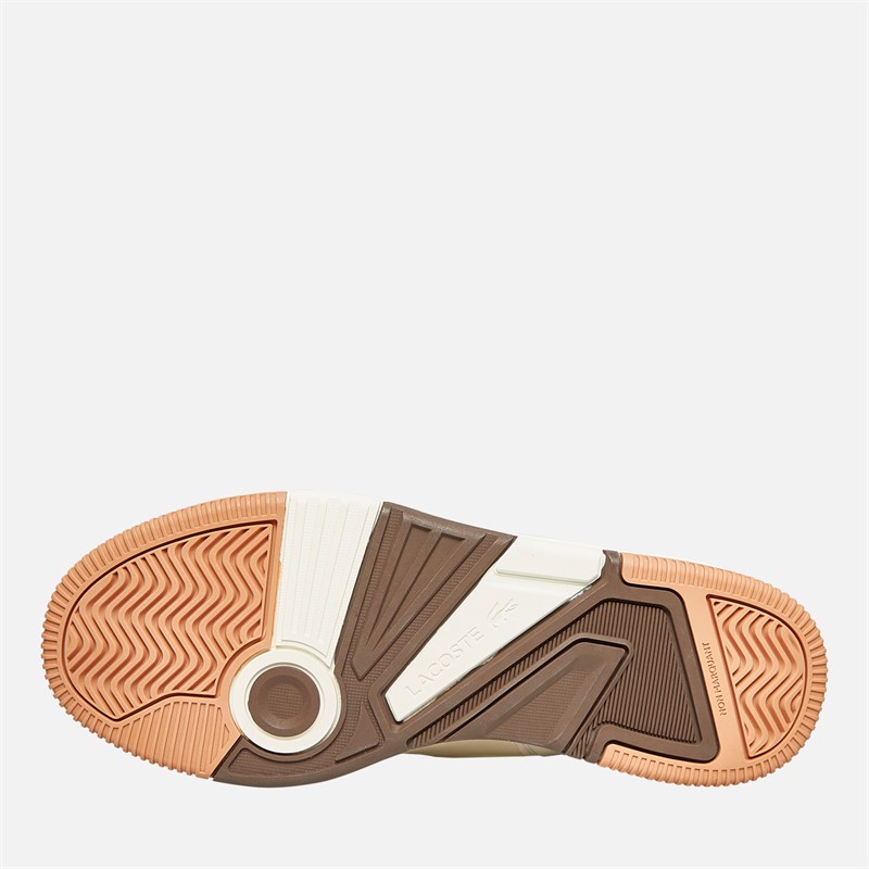 Lacoste Mens Lineshot Trainers Off White/Light Brown