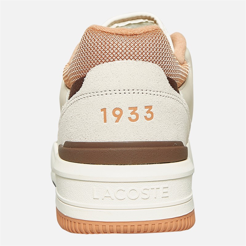 Lacoste Mens Lineshot Trainers Off White/Light Brown