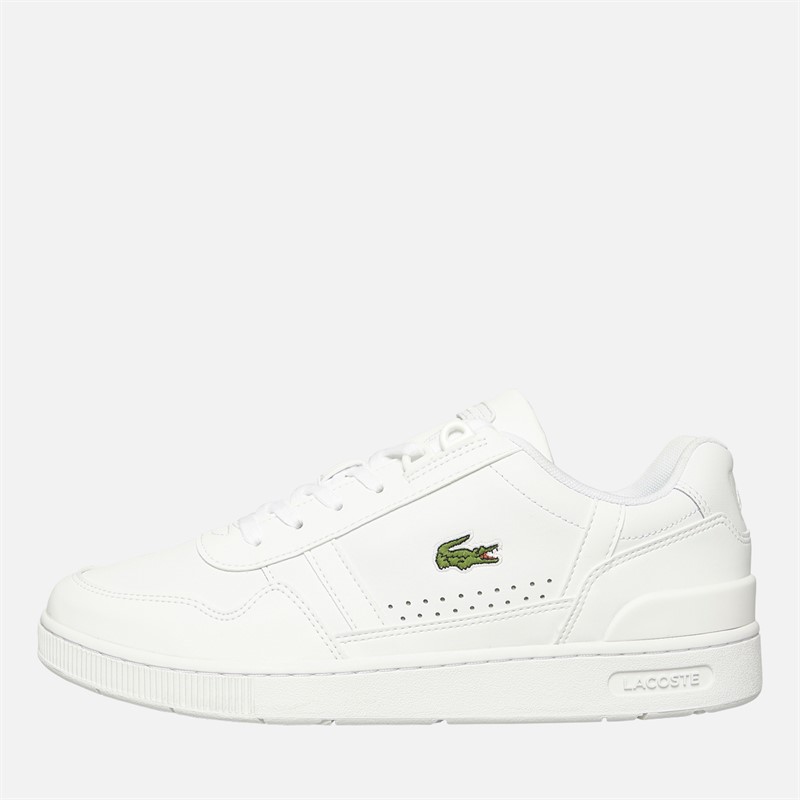 Lacoste Mens T-Clip Trainers White/White