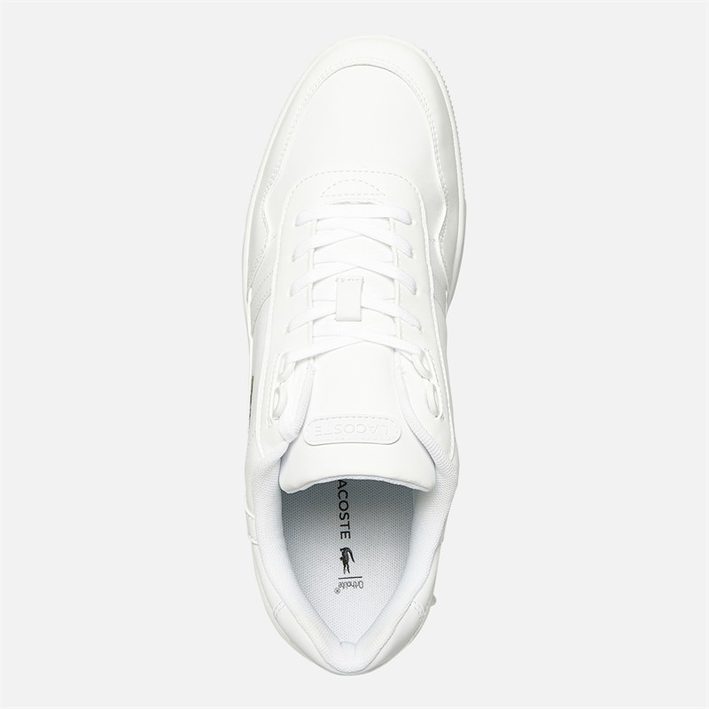 Lacoste Mens T-Clip Trainers White/White