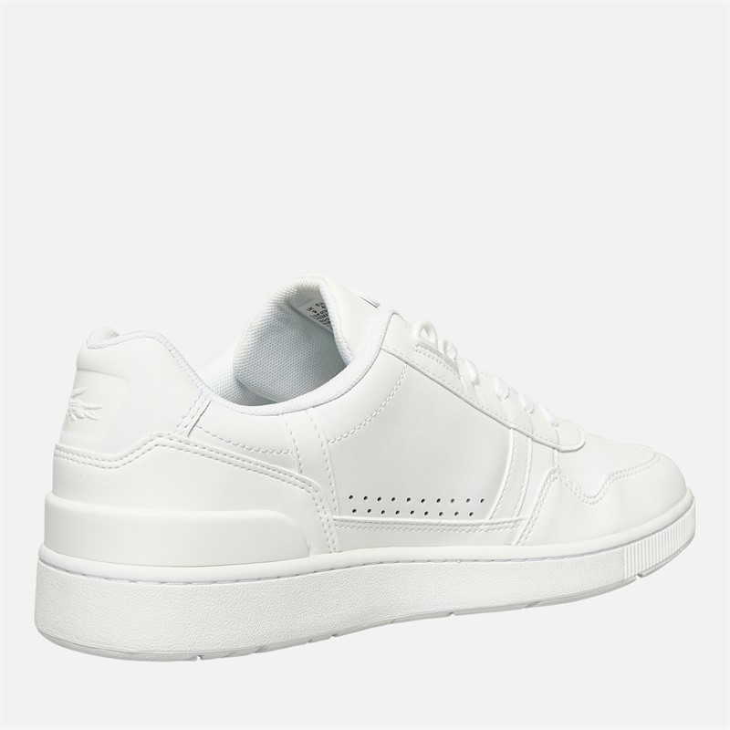 Lacoste Mens T-Clip Trainers White/White