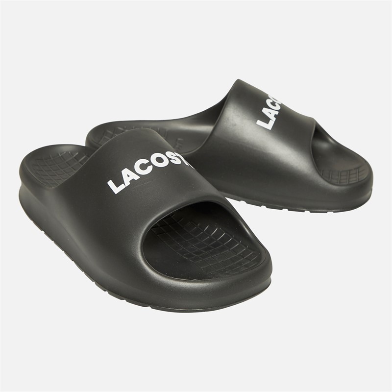 Lacoste Womens Serve Slides 2.0 Black/Black - Size 3