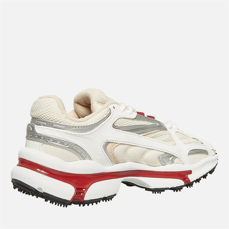 Lacoste Womens L003 2K24 Trainers White/Burgundy