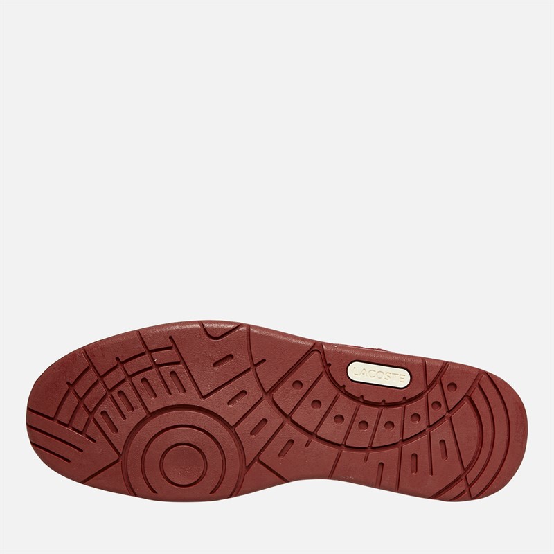 Lacoste Mens T-Clip Trainers White/Red