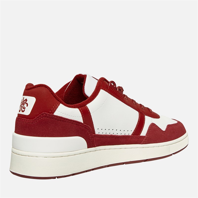 Lacoste Mens T-Clip Trainers White/Red