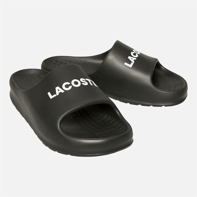 Lacoste Mens Serve Slides 2.0 Black/Black - Size 7