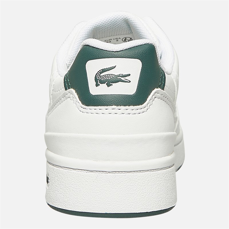 Lacoste Kids T-Clip Trainers White/Dark Green