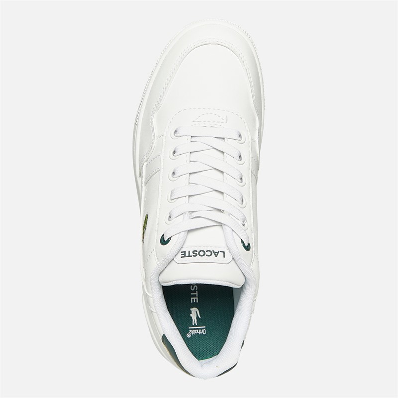 Lacoste Kids T-Clip Trainers White/Dark Green