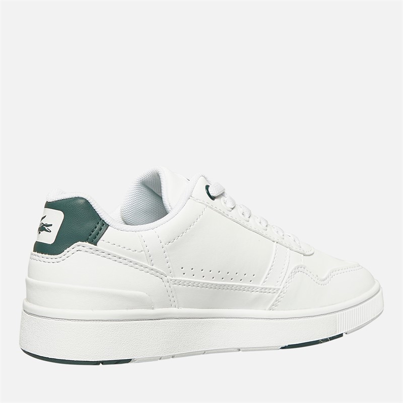 Lacoste Kids T-Clip Trainers White/Dark Green