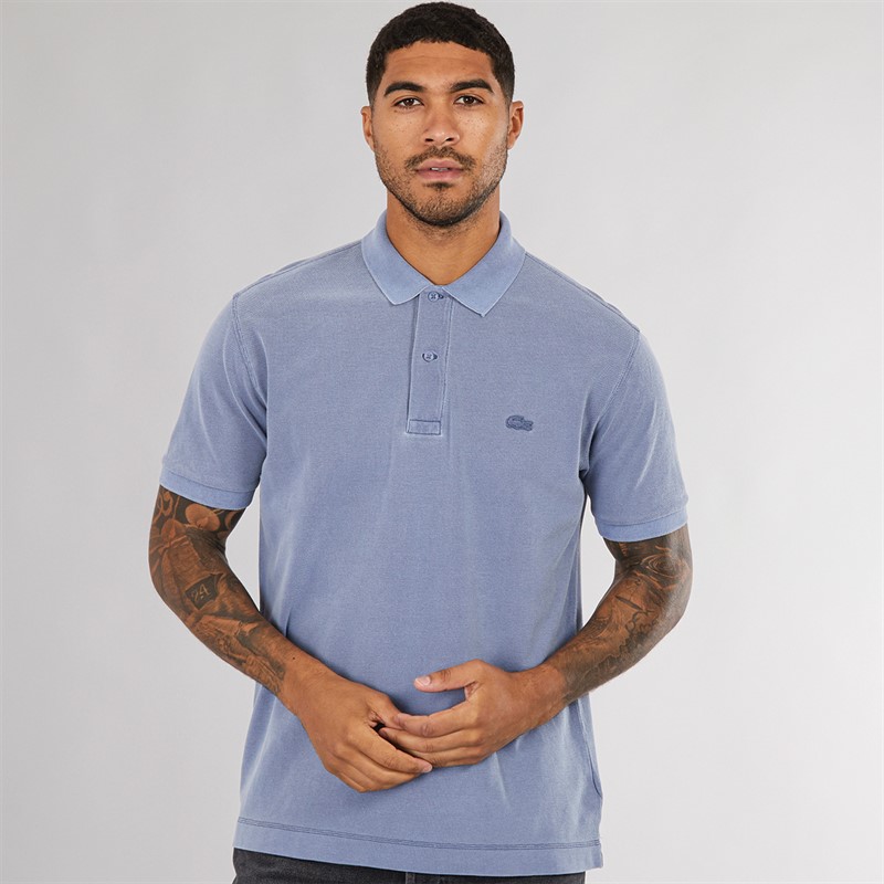 Lacoste Mens Classic Pique Polo Shirt Blue - Size XL