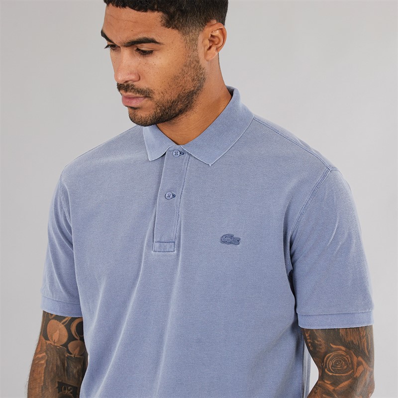 Lacoste Mens Classic Pique Polo Shirt Blue