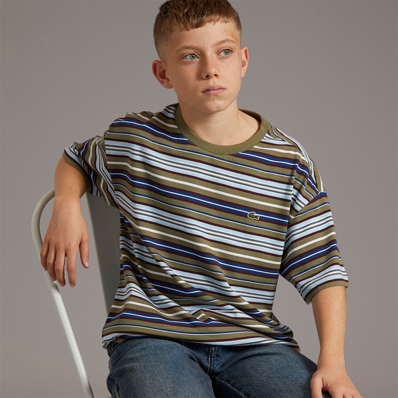 Lacoste Boys T-Shirt Khaki/Multico