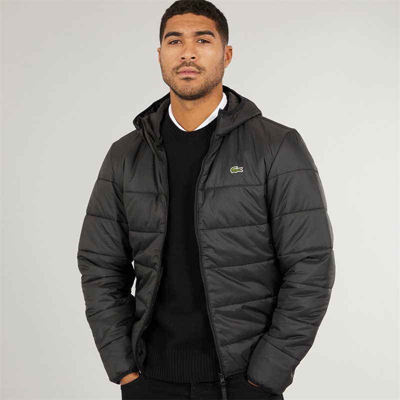 Lacoste Mens Puffer Jacket Black/Black
