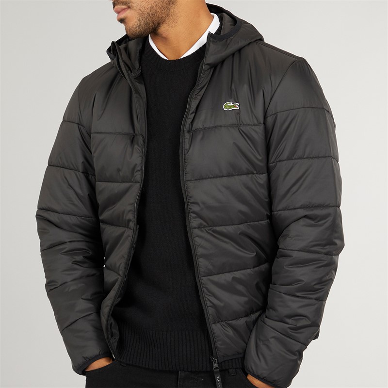 Lacoste Mens Puffer Jacket Black/Black