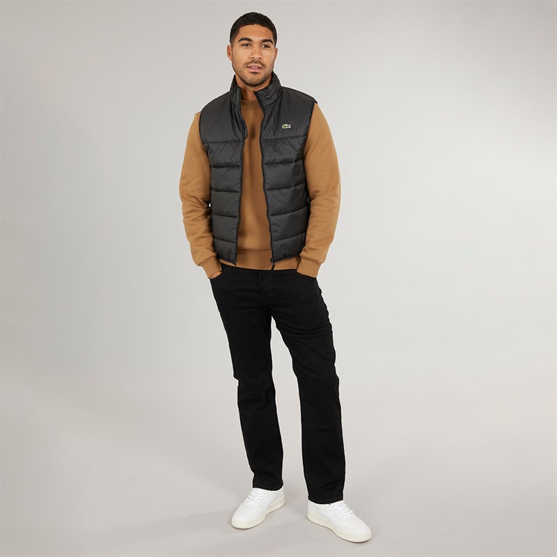 Lacoste Mens Puffer Gilet Black/Black