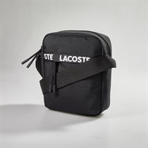 Lacoste Mens Vertical Bag Black Tape