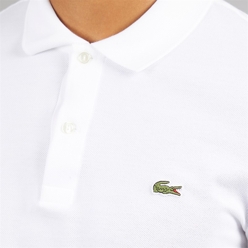 Lacoste Mens Long Sleeve Polo Shirt White