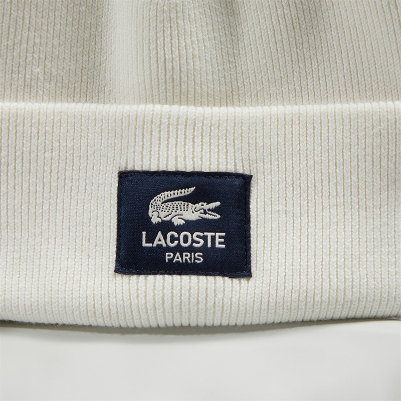 Lacoste Mens Knitted Beanie Flour
