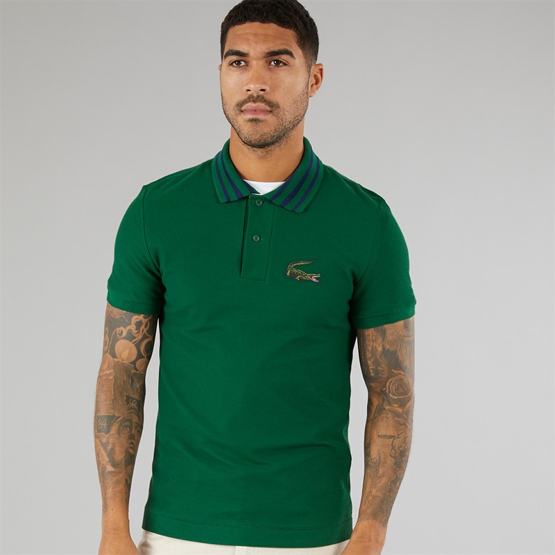 Lacoste Mens Short Sleeve Polo Shirt Forest Green