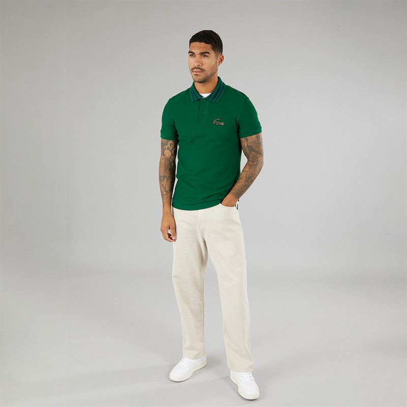 Lacoste Mens Short Sleeve Polo Shirt Forest Green