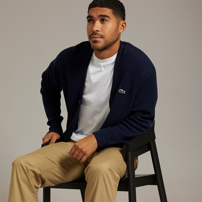 Lacoste Mens Cardigan Navy Blue - Size S