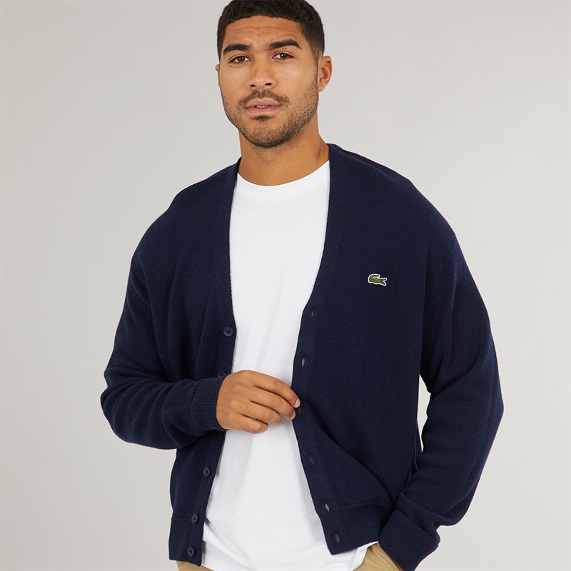Lacoste Mens Cardigan Navy Blue