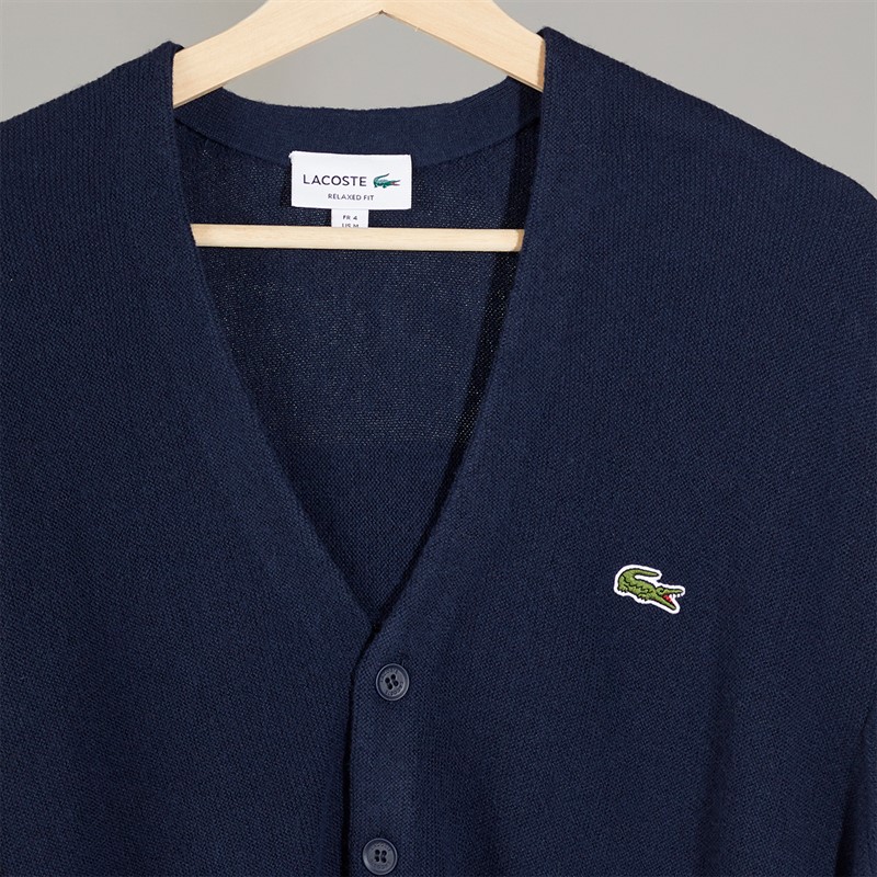 Lacoste Mens Cardigan Navy Blue